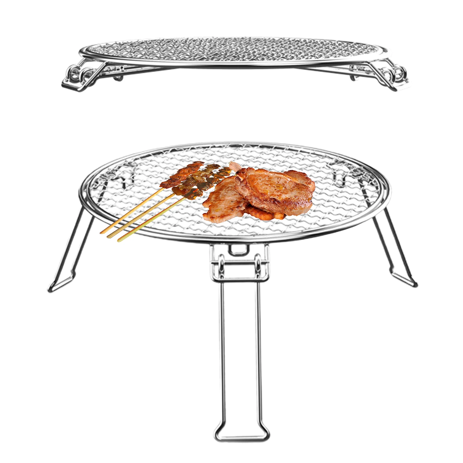 

Fire Cooking Rack Stainless Steel Fire Pit Grill Fire Grill Heavy Duty BBQ Steel Grate Over Fire Ing Grill BBQ Rack