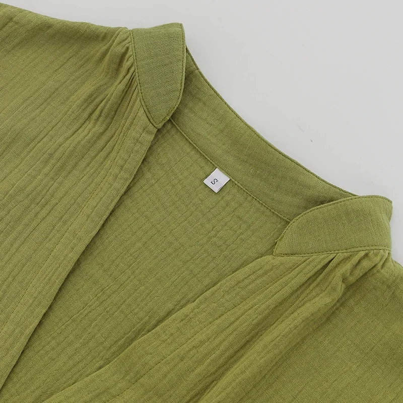 Муслиновые летние платья из 100% хлопка и марли для женщин 2024 сарафан с короткими