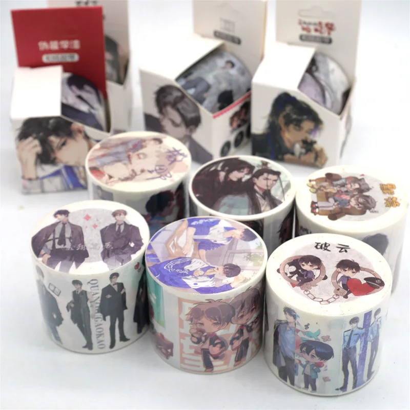 

MO DAO ZU SHI Washi Tape Heaven Official’s Blessing Washi Tape Set Kawaii Study Stationery Waterproof Decor Stationery Stickers