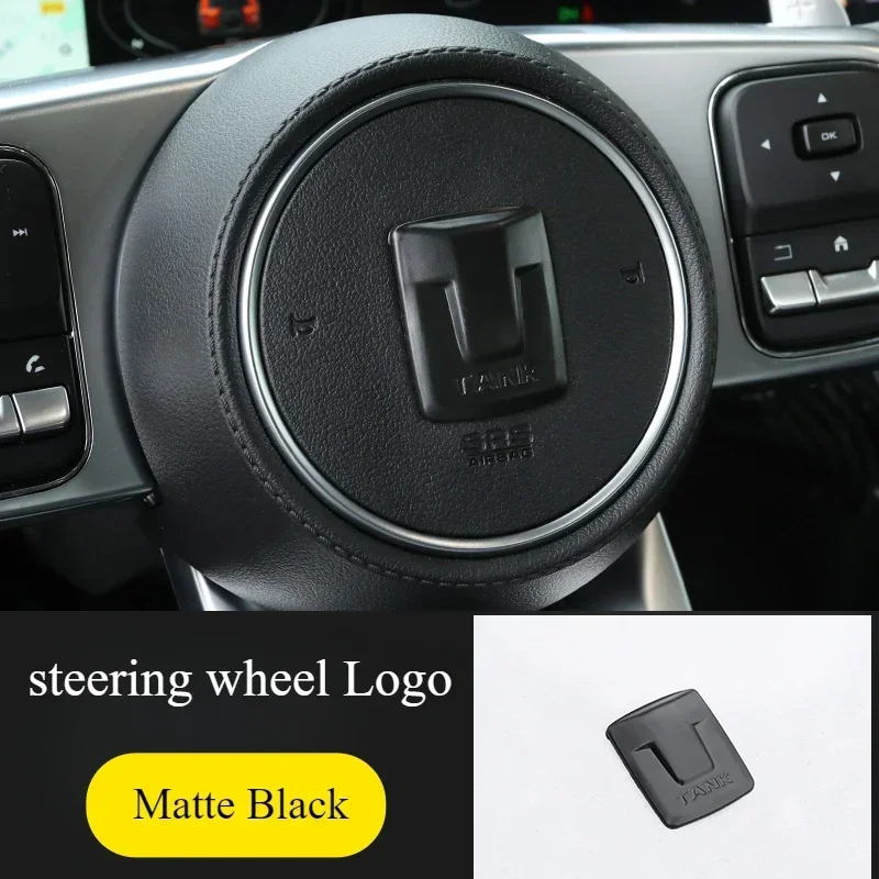 

Аксессуары для Great Wall GWM WEY Tank 300 2020 2021 2022 2023, передняя эмблема автомобиля, наклейки, черный значок, эмблема с логотипом, крышка