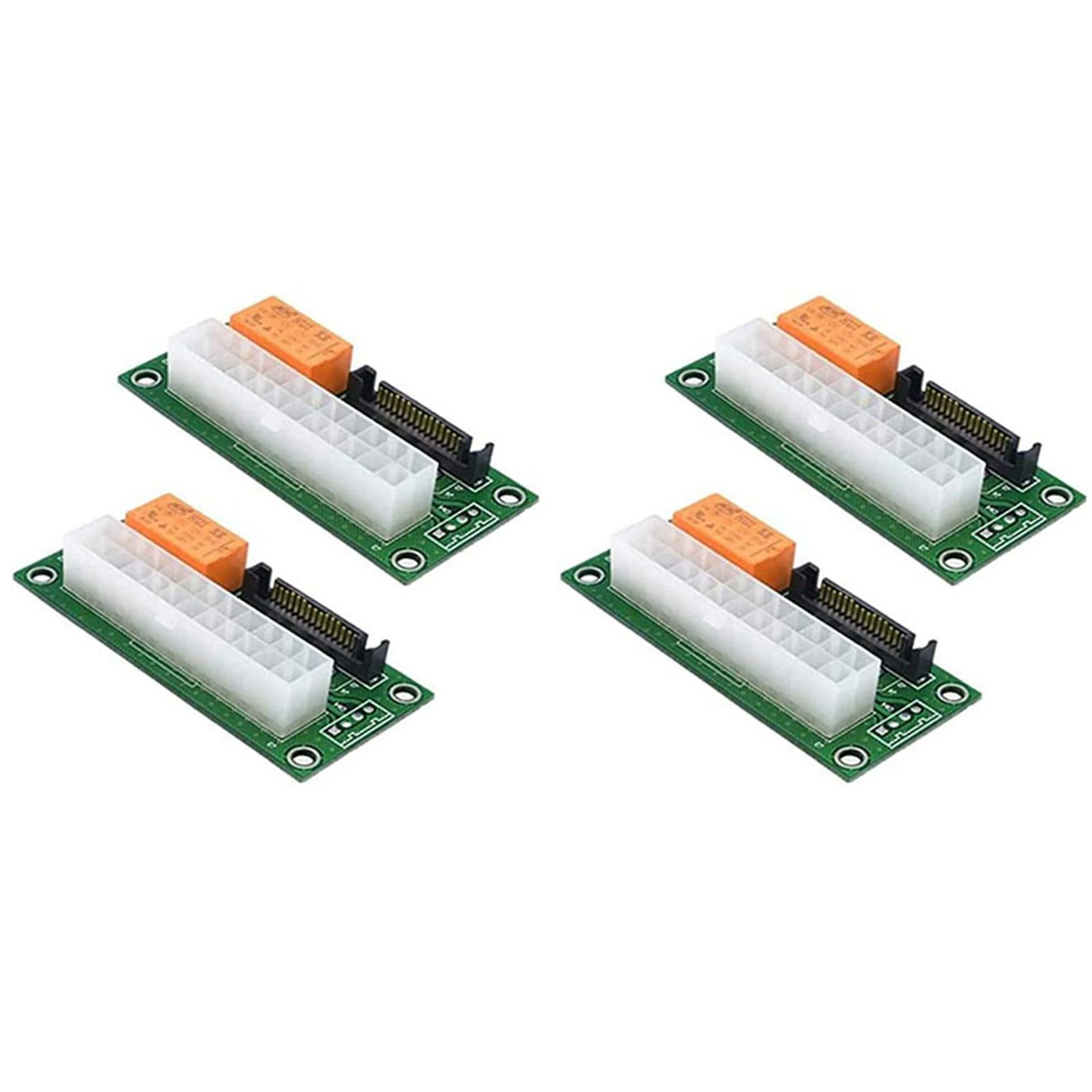 

4Pcs Synchronous Power Board Dual PSU Multiple Power Supply Adapter Add2psu With Sata ATX 24Pin To Molex 4 Pin Connector