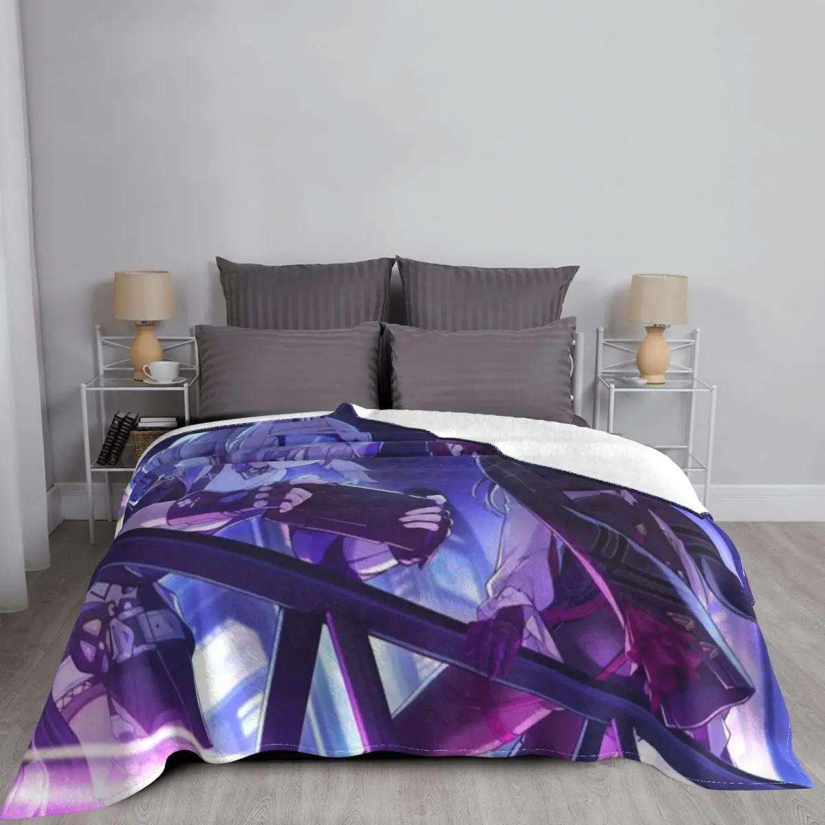 Kafka Silver Wolf Honkai Star Rail Chat Ультрамягкое одеяло из микрофлиса