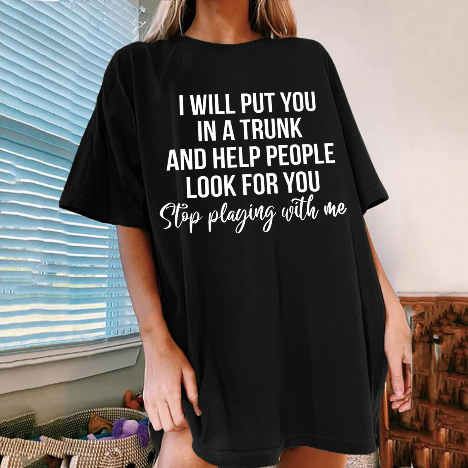 

Женская Повседневная Свободная блузка с коротким рукавом и буквенным принтом, простые футболки с длинным рукавом для женщин, футболки для б...