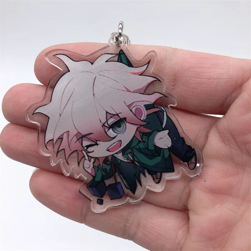 Anime Danganronpa Enoshima Junko Kirigiri Kyoko Keychain Cosplay Accessories Pendant Cartoon Gift images - 6