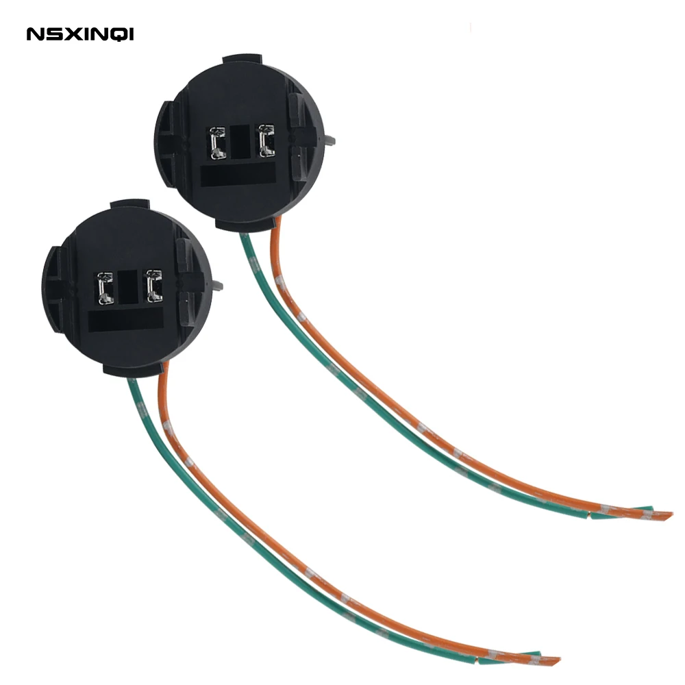 

2pcs TK-302 Car Light Bulb Base Holder Socket Wire Adapter H7 Halogen Lamp Connector Wiring Harness for Mistra