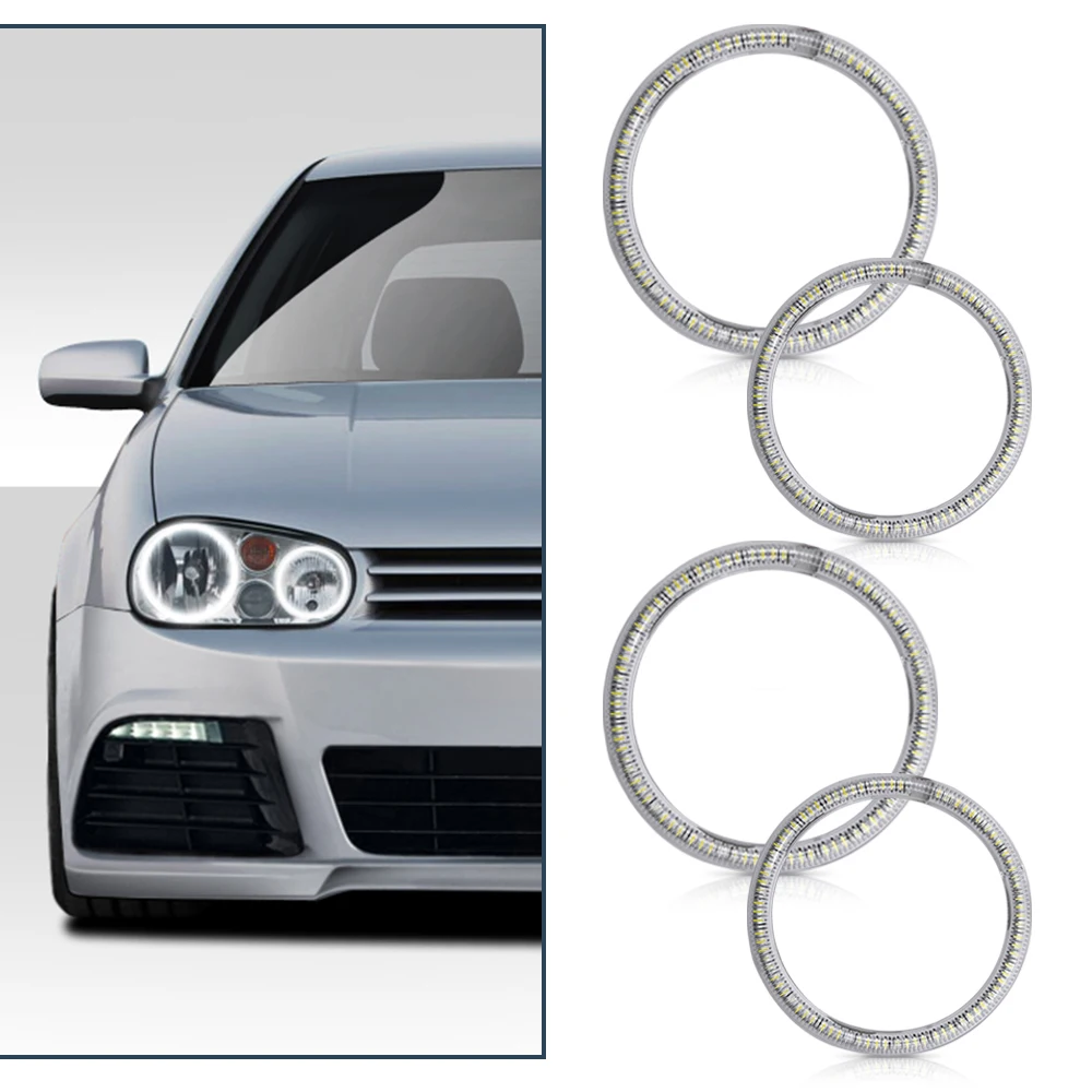 

4PCS Led Halo Ring Light Angel Eyes kit for Volkswagen VW Golf MK4 DRL daytime running light car Styling