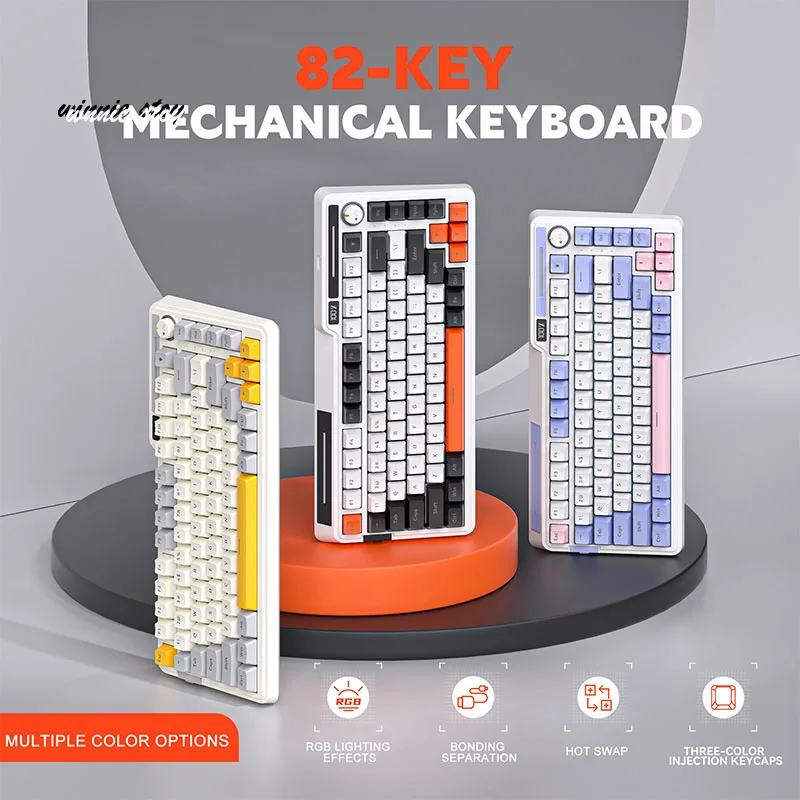 Беспроводная механическая клавиатура ZIFRIEND три режима 68 и 82 клавиши горячая