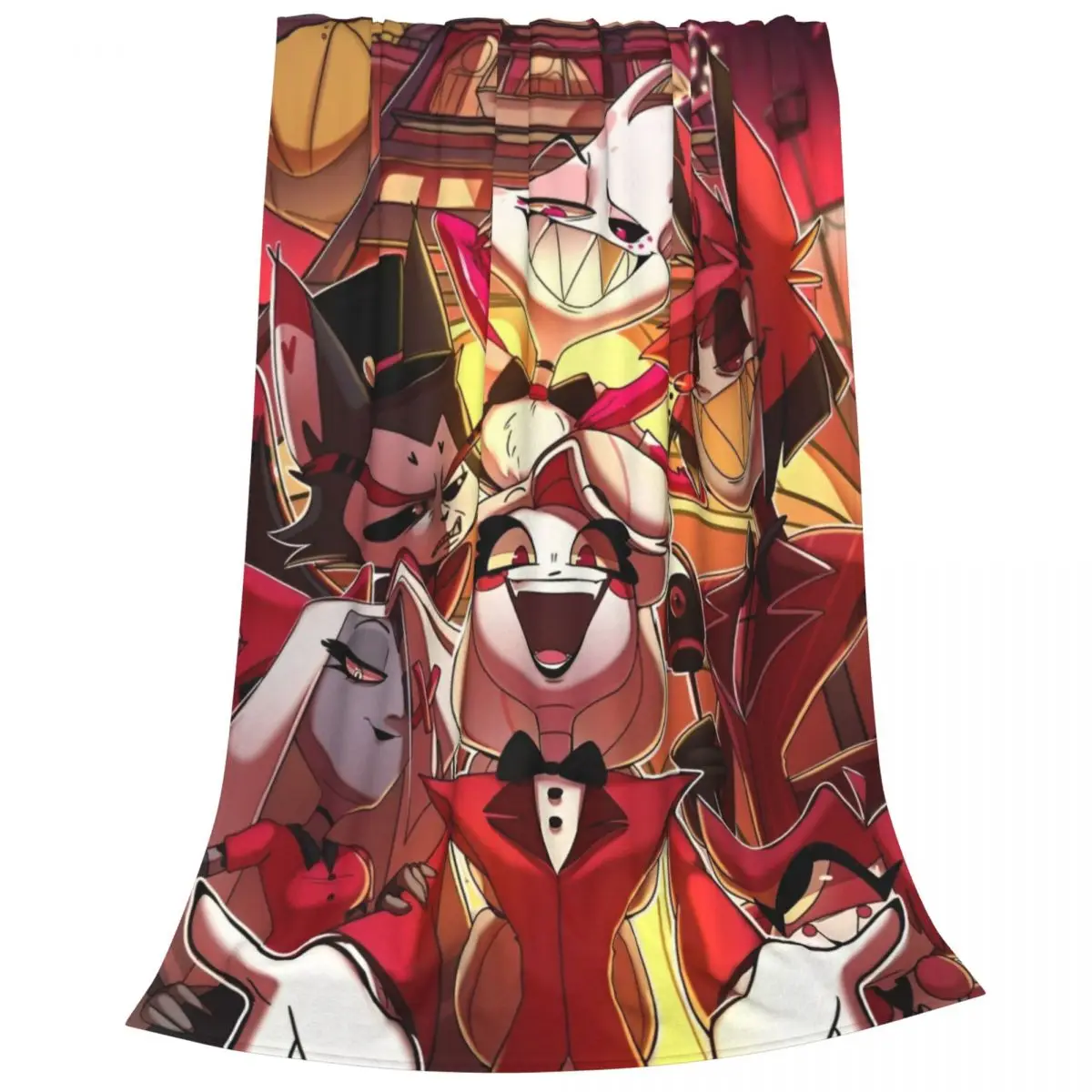 Одеяло Charlie Morningstar H-HazbinHotels флисовое черное комедийное теплое одеяло для