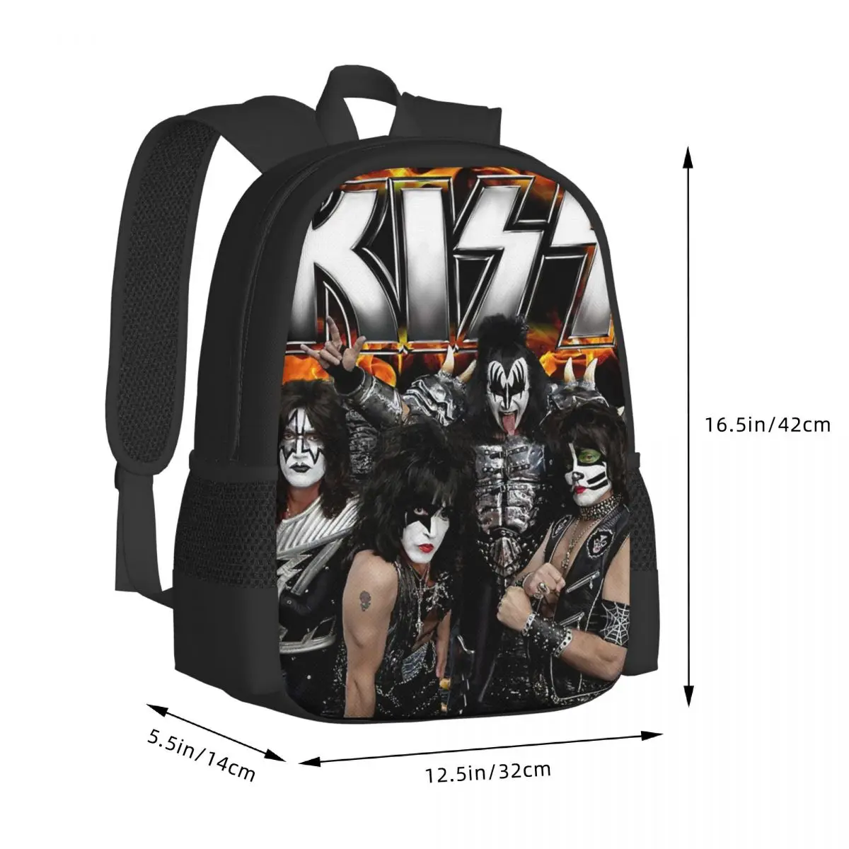 KISS With Logo And Band Backpack for Girls Boys Travel RucksackBackpacks for Teenage school bag