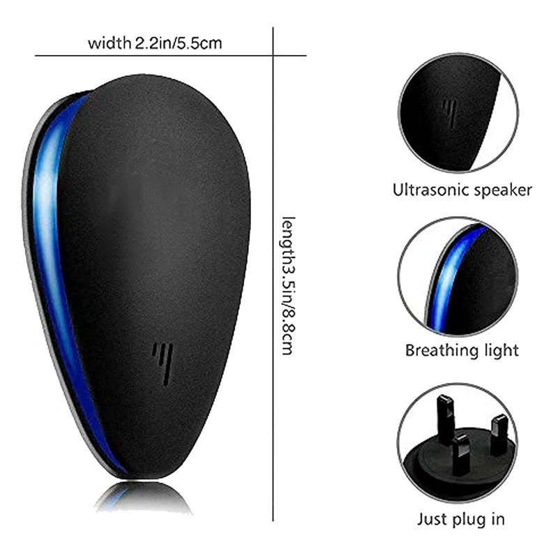 Ультразвуковой отпугиватель вредителей X6 Units Repellent Plug для мышей крыс пауков