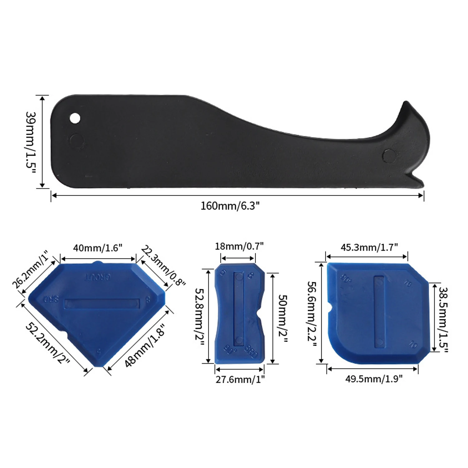 

Набор инструментов для заделки швов силиконовым герметиком, шпатель, скребок для удаления затирки для плитки, оконных кромок, кухонные строительные инструменты