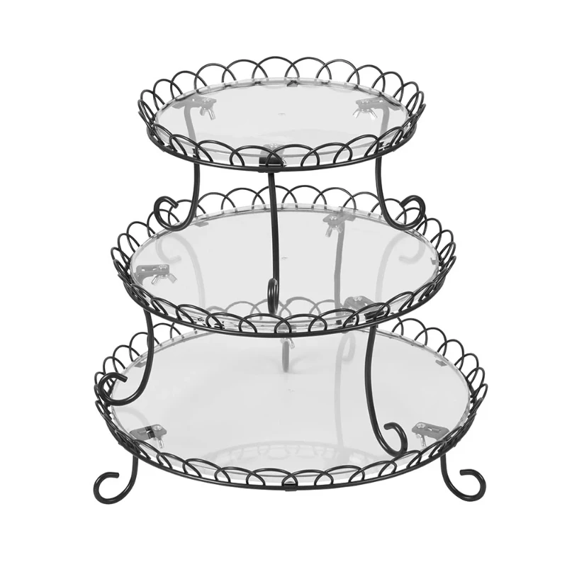 

3-Tier Customizable Steel Cupcake and Treat Stand, 13-inch