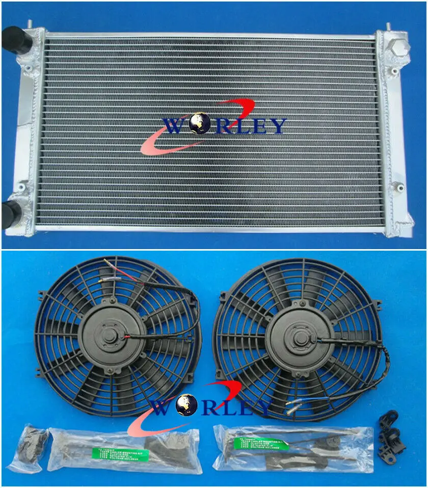 

For 1981-1991 40mm VW GOLF MK1 MK2 1.6D 1.6 1.8 8V GTI/SCIROCCO MK1/2 MT 82 84 83 90 Aluminum Racing Radiator & Fans