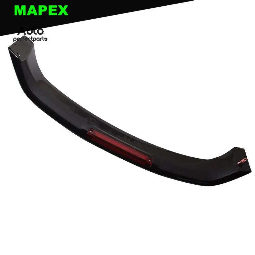 Глянцевое черное крыло спойлера багажника со светодиодной подсветкой для Honda Civic