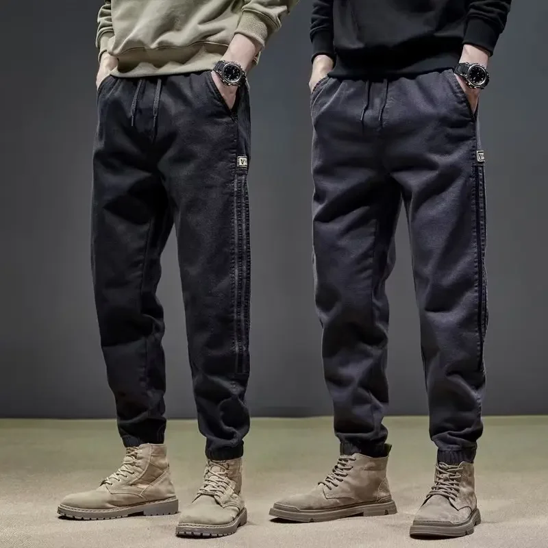 Осень-зима новый стиль американские уличные повседневные брюки мужские шаровары