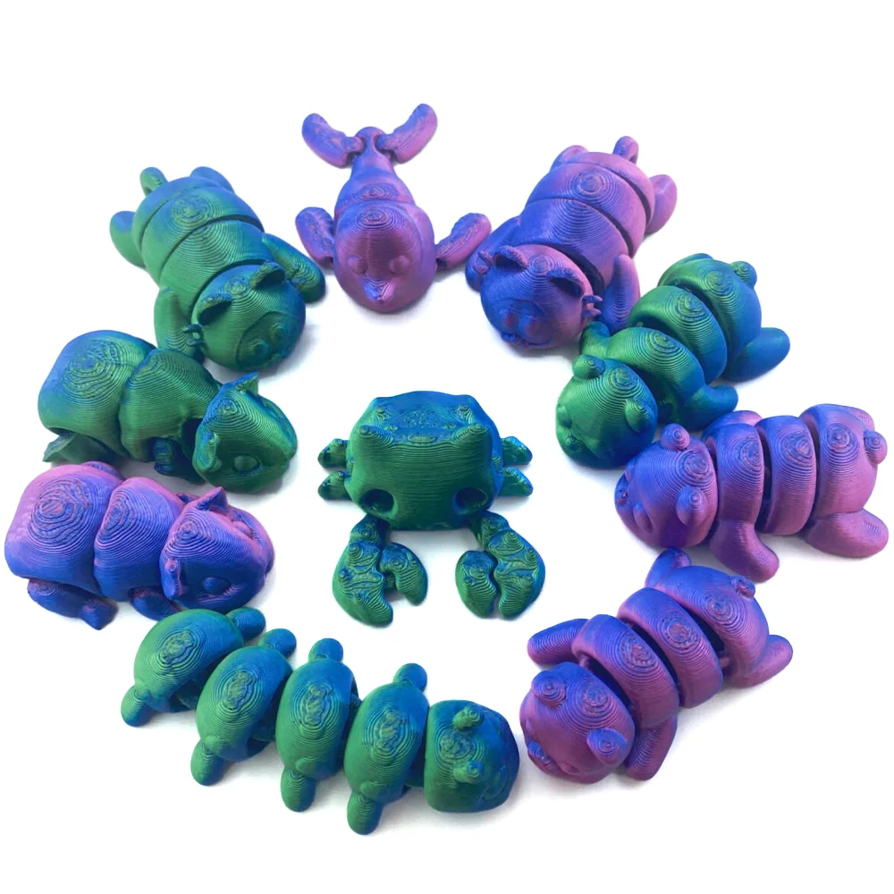 Фото 3D печатные игрушки, фигурки животных, многосуставная модель, декоративные украшения, цветные украшения, настольная новинка, креативные подарки для детей №2