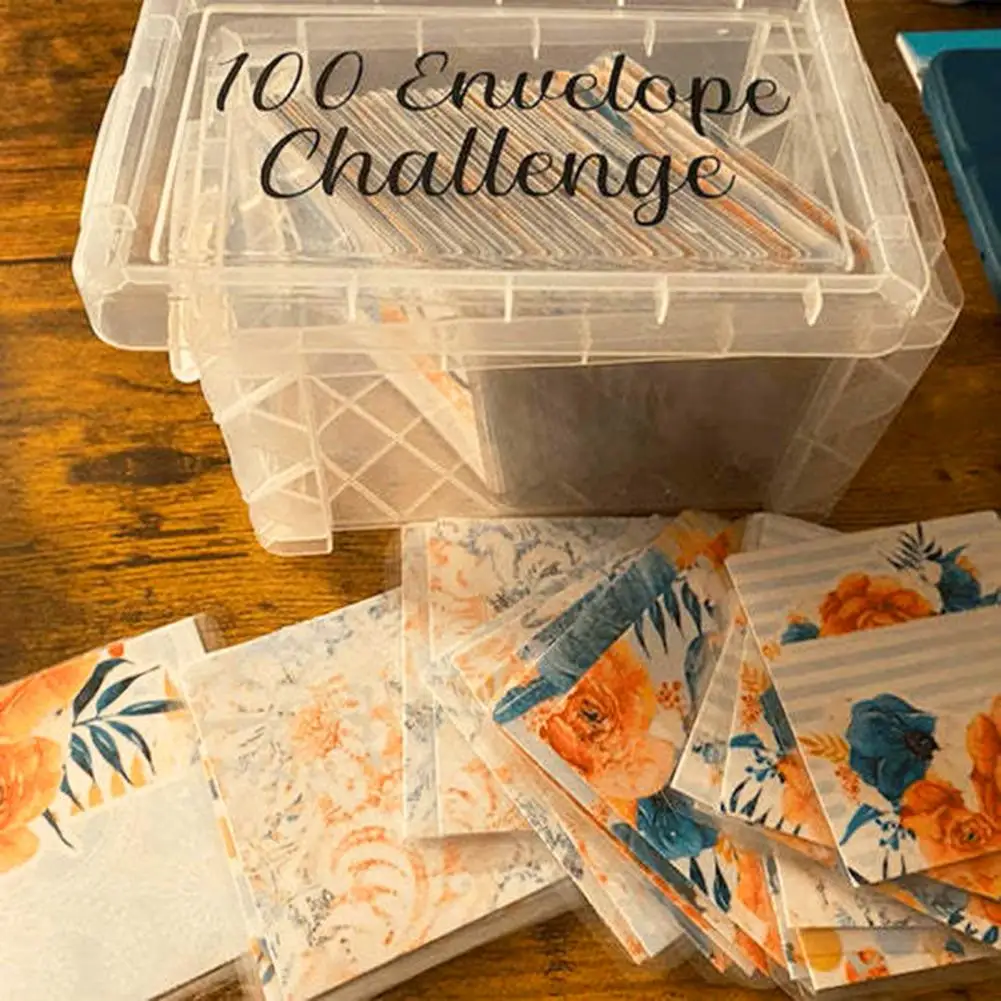 

Money Savings Envelopes Money Saving Challenge Kit Money Saving Kit 100 Envelope Challenge Box Set for Home Budgeting Savings