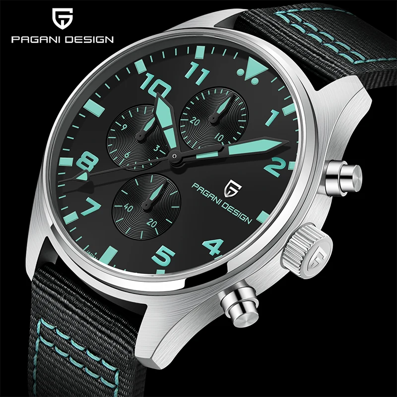 PAGANI DESIGN New Quartz Watch for Men Top Brand Men's Wristwatch 100M Waterproof Chronograph Sapphire Glass Clock Reloj Hombre enlarge