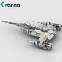 garno space wars weapon mandalorians djarins n 1 starfighters spaceship 75325 building blocks moc 99932 toys for children gift