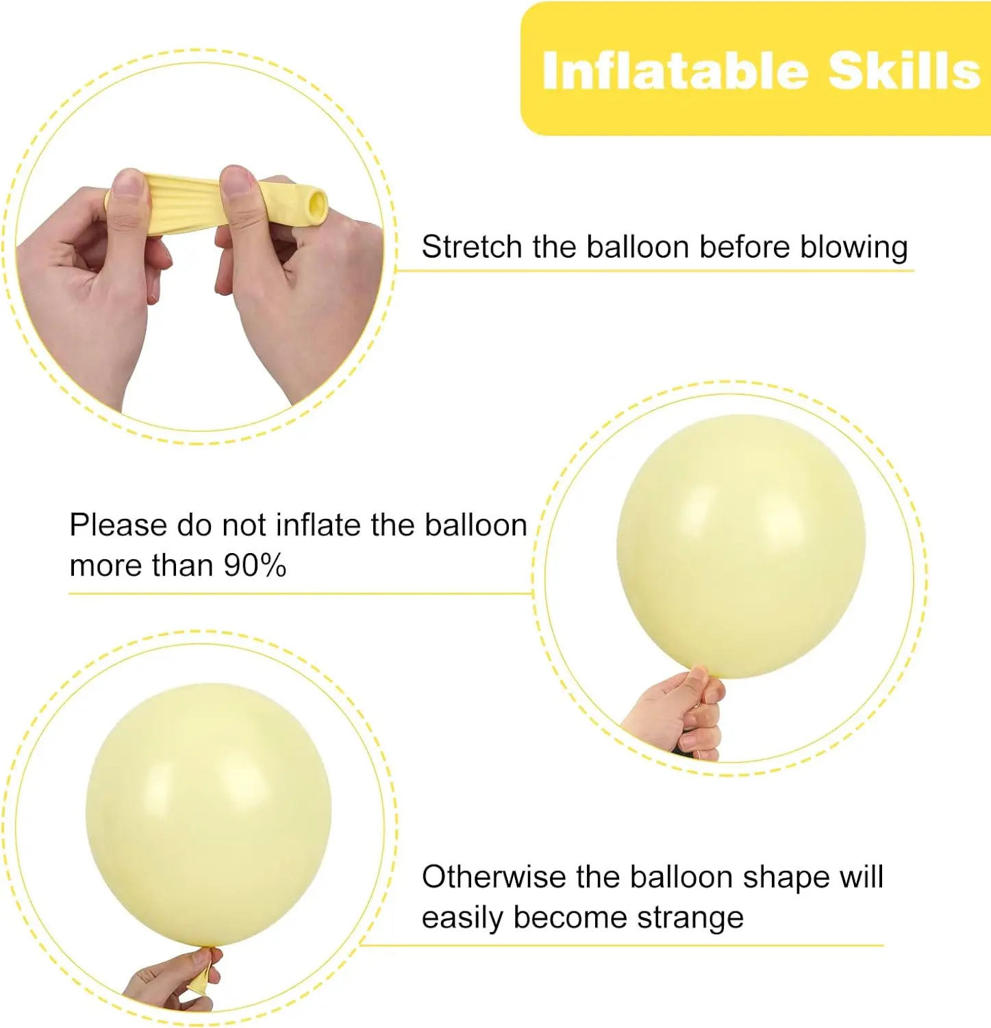 72 шт. желтые воздушные шары-гирлянды из латекса