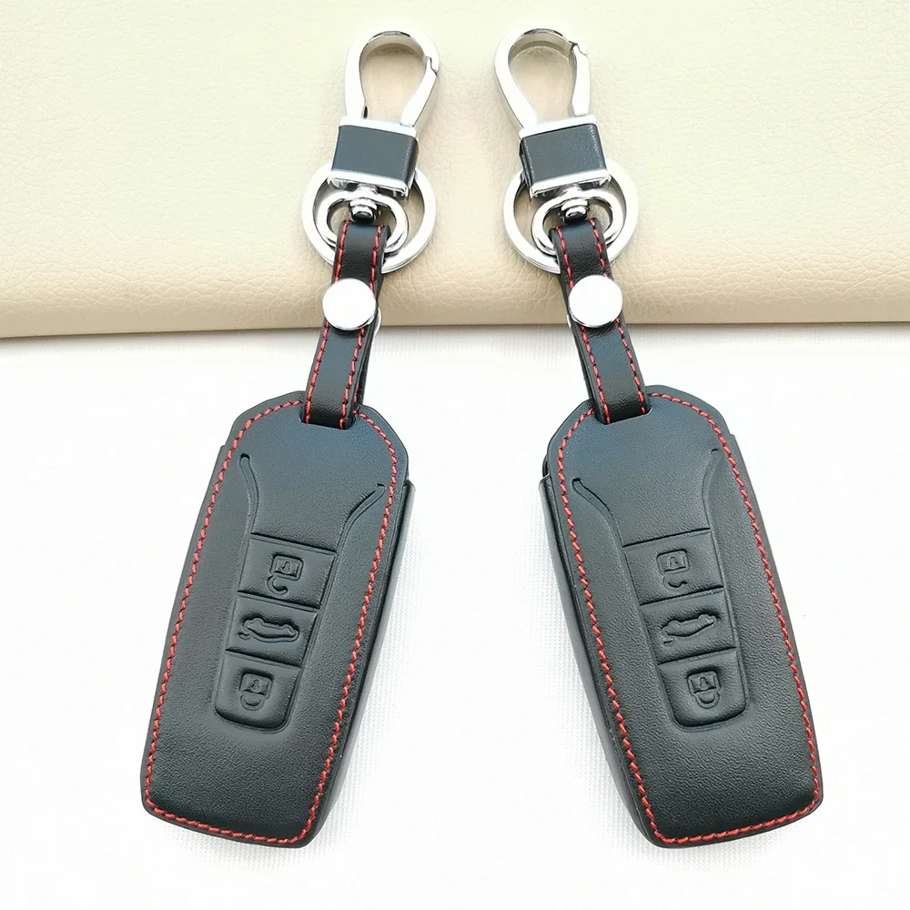 Кожаный чехол для автомобильного ключа чехол-кошелек Volkswagen Touareg 2019 2020 2021 защитный