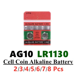 LR1130 AG10 389 SR1130 189 SR54 LR54 Cell Coin Alkaline Battery 1.55V For Watch Toys Remote