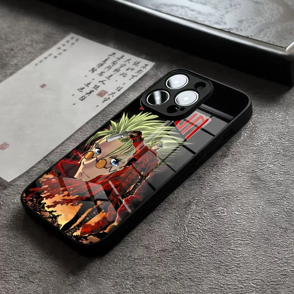 Чехол для телефона TRIGUN STAMPEDE в стиле аниме для iPhone 15 Pro Max, 14 Plus, 17 Pro Max, 12, 11, 13, X, XR, XS, 16 Plus, Air, SE, стеклянная накладка. (art.: 3920dcc60ea9a) - 3920dcc60ea9a