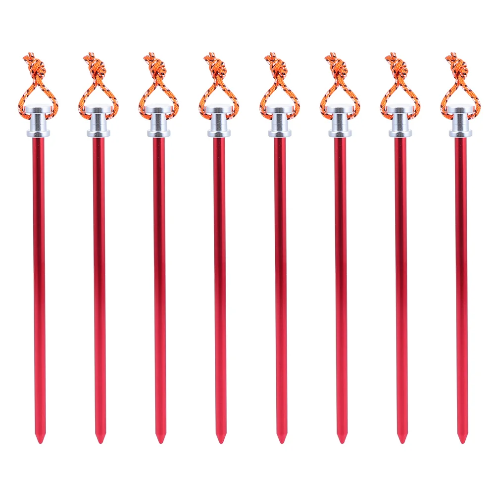 

8PCS Aluminum Alloy Ground Nail Portable Camping Ground Pegs Tent Nail