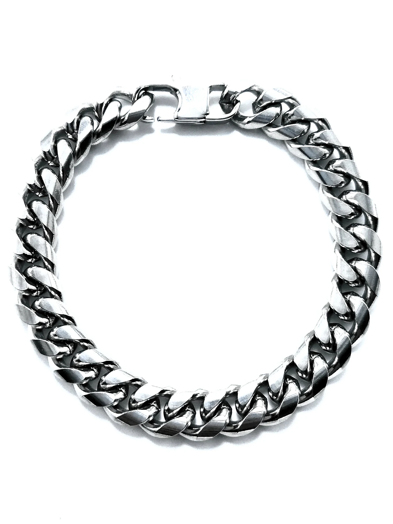 Серебряный браслет Майами однотонные ювелирные изделия из нержавеющей стали 10