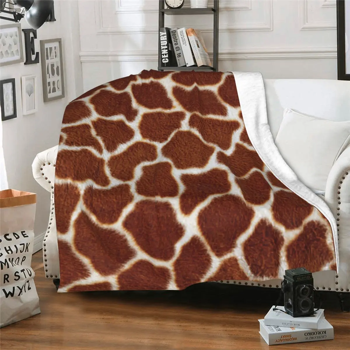

Breathable Super Warm Throw Blankets Faux Animal Fur Fleece Plait Bedding Bedspread Couch Blanket for Autumn Winter Travel