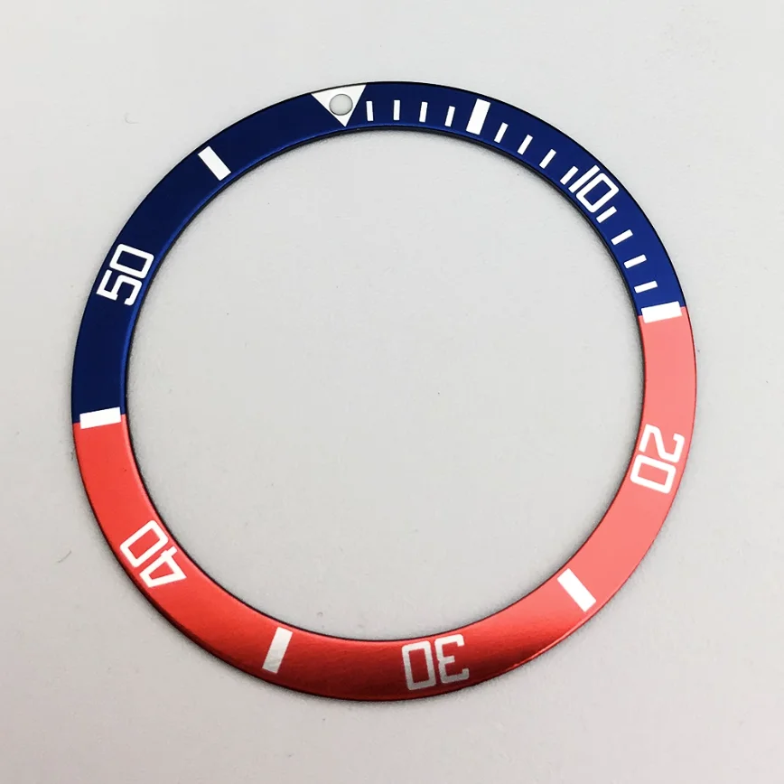 Watch Accessories 39mm Watch Bezel Insert Flat Bezel Mouth Scale Indicator Ring OD 39MM Watch Bezel