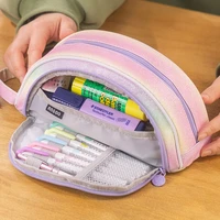 kawaii pencil case school rainbow pencilcase for girl boy stationery pen bag large capacity cosmetic storage box organizer pouch
