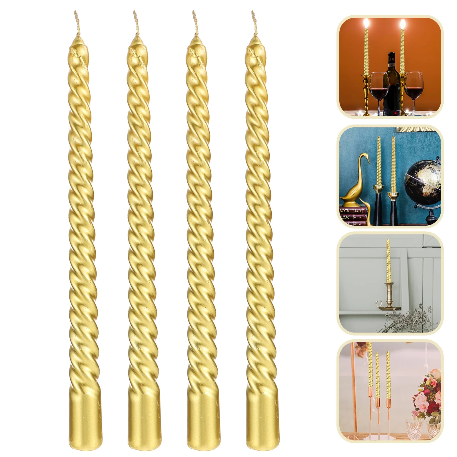 

4pcs Long Scented Candles Candlelight Dinner Candles Scented Candles Party Supplies