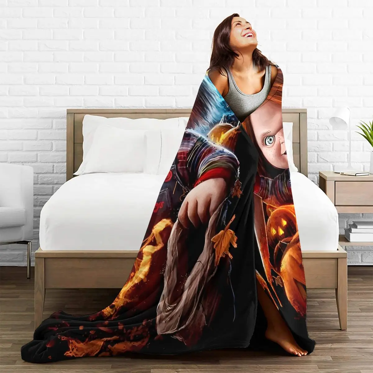 Фланелевое одеяло на Хэллоуин 125x100 см