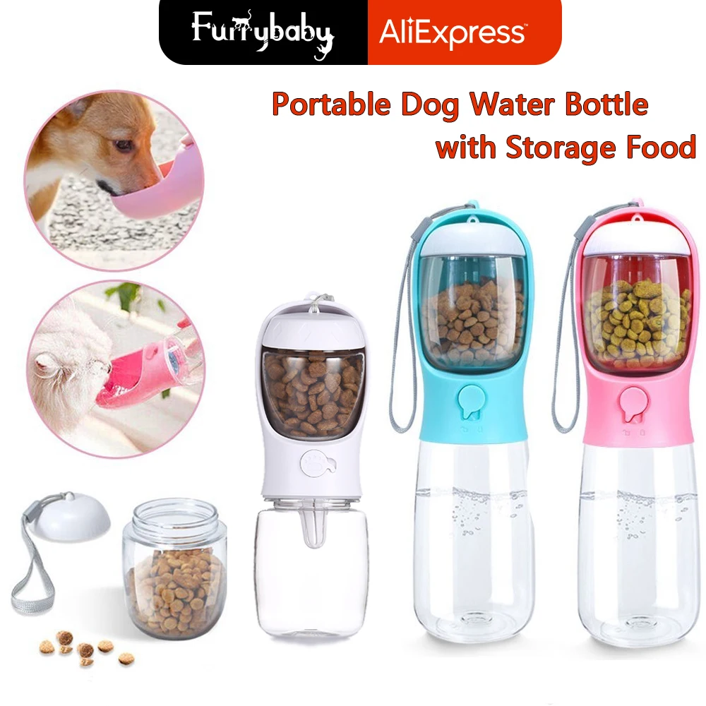 Portable Dog Water Bottle with Storage Food Water Container For Small Dog Pets Feeder Bowl Outdoor Travel Dog Drinking Bowl 강아지
