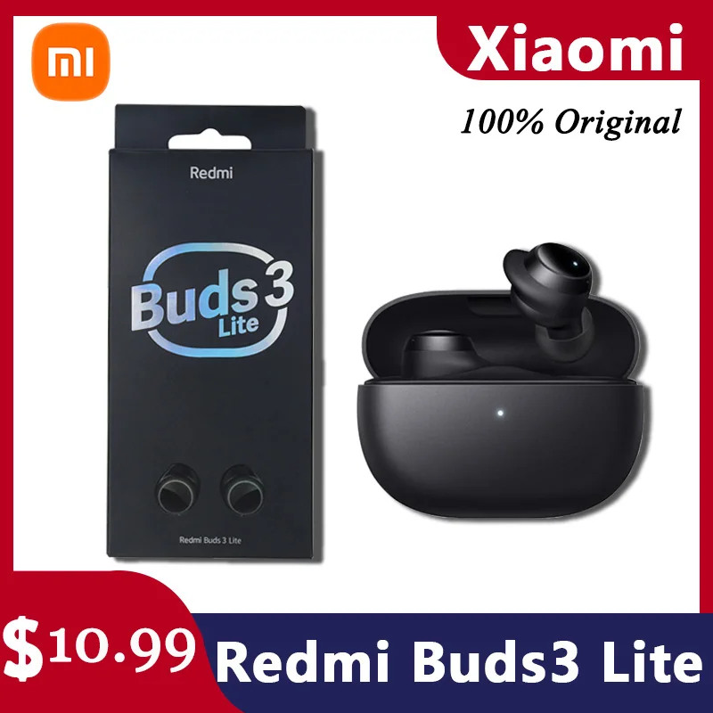

New Original Xiaomi Redmi Buds 3 Lite Headphone Bluetooth Wireless 5.2 TWS Earphone 18 Hours Battery Noise Reduction Headset
