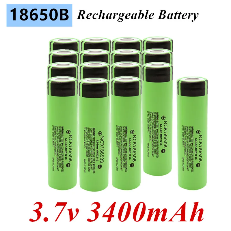 

2023 100% nuevo Original NCR18650B 3,7 V 3400 mAh 18650 batería recargable de litio para baterías de linterna de vida alta capac