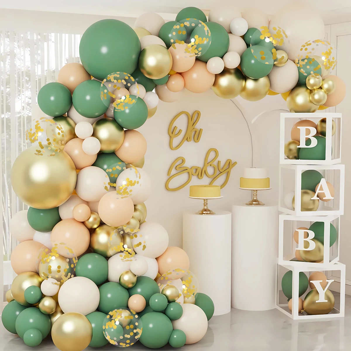 

Wedding Party Green Balloons Garland Kids Adult Birthday Sage Decoration Globos Decor Wedding Shower Arch Kit Baby Balloon