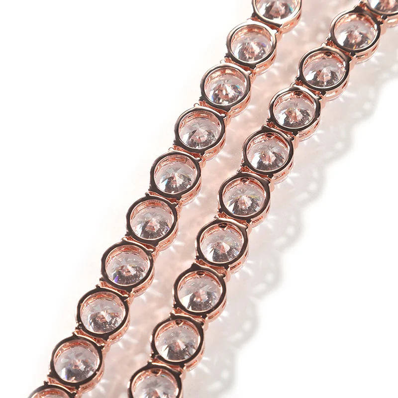 Хип-хоп 3A + CZ Stone Paved Bling Iced Out 10 мм теннисная цепочка ожерелья для мужчин рэпер