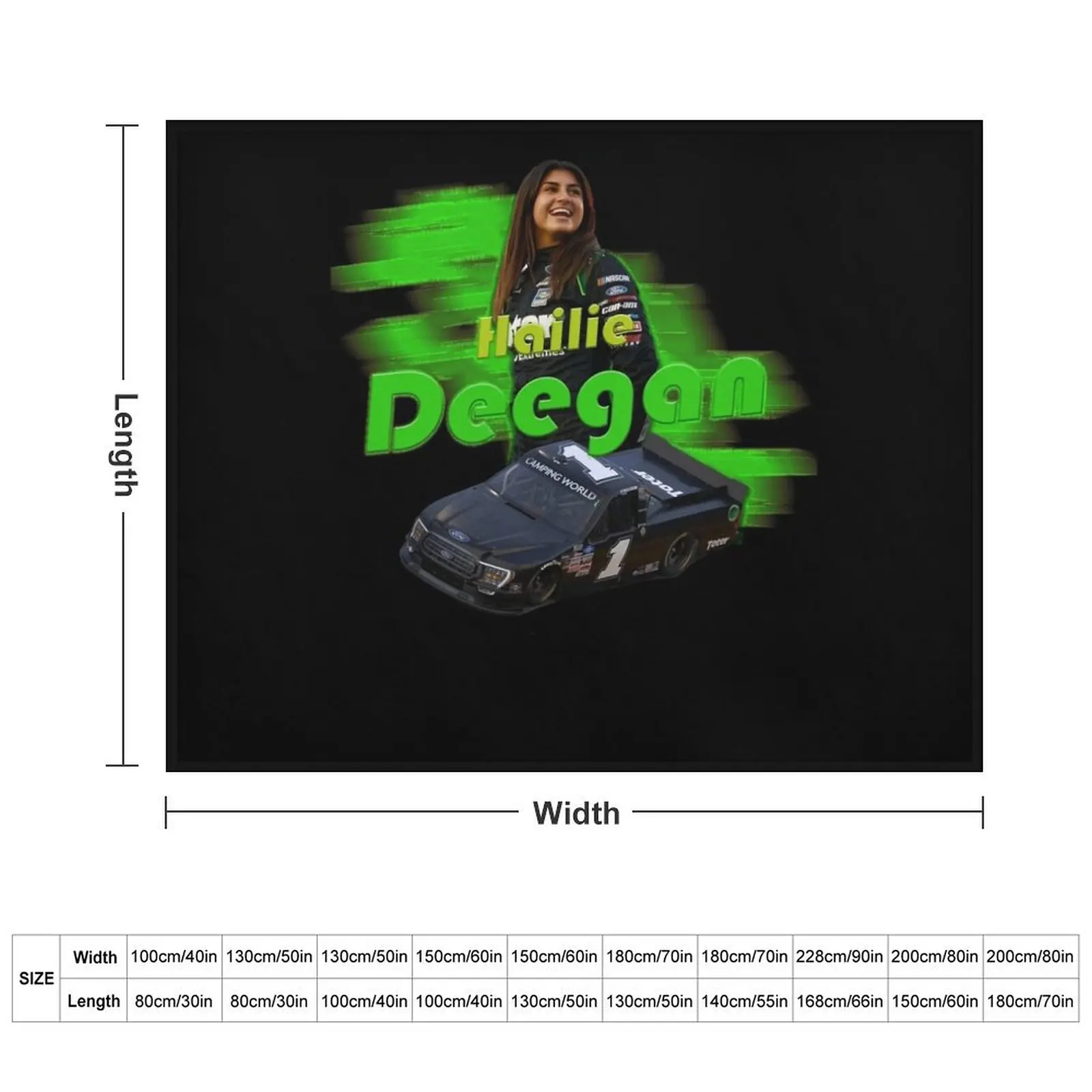 Подарок на день для Hailie Deegan Nascar подарки киновентилятора тонкое одеяло теплое
