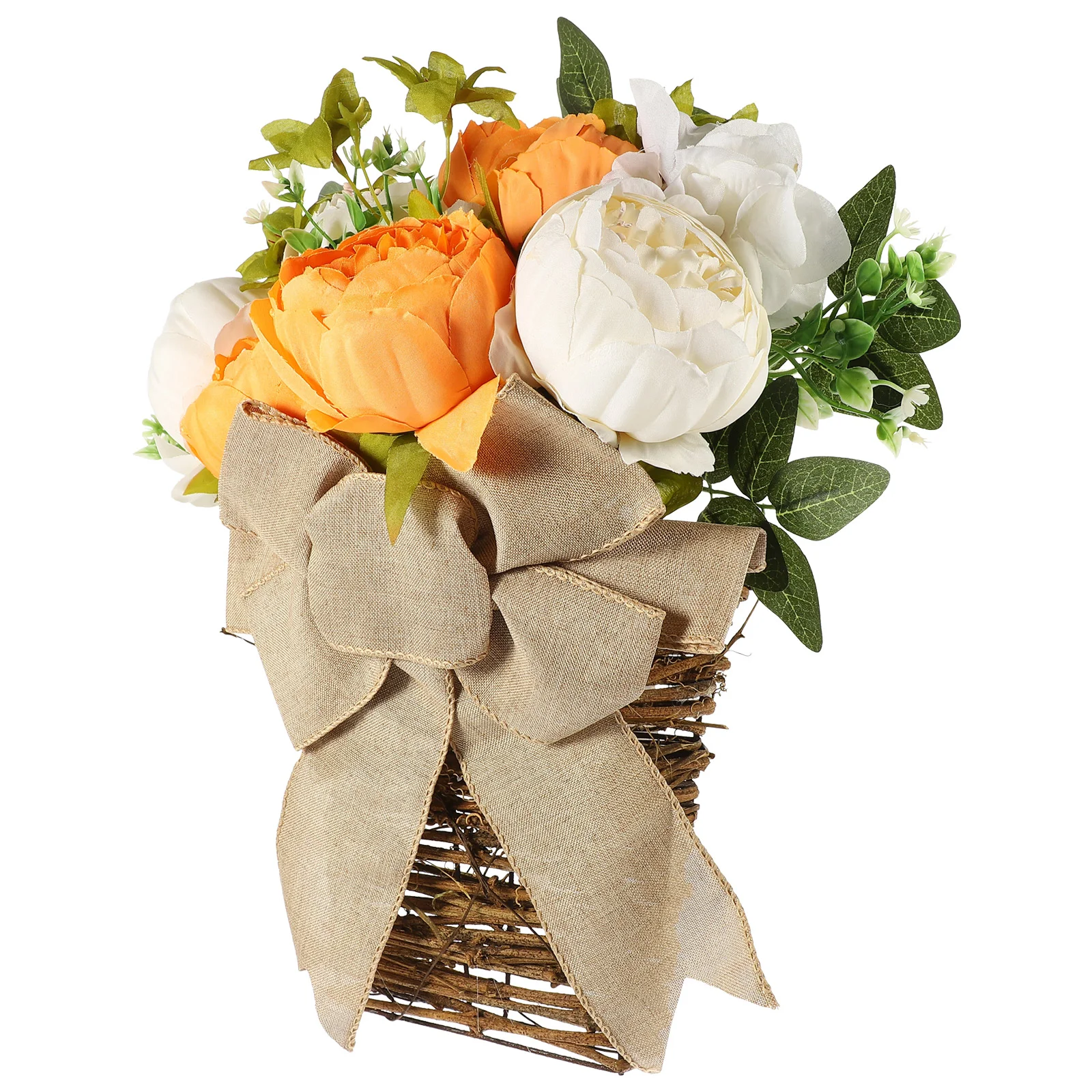 

Front Door Flowers Decor Indoor Flowers Basket Farmhouse Hanging Flower with Basket