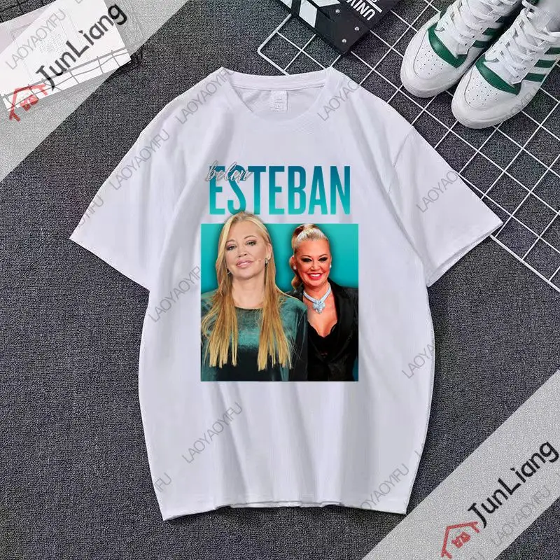 Belen Esteban T-shirt Kawaii Clothing Women's Clothing Aesthetic Clothing AutumnWinter Top Harajuku Streetwear (art.: 3920cace12554) - 3920cace12554