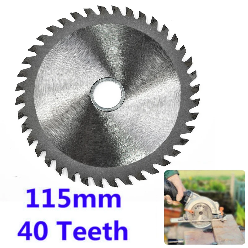 

Стальное круглое лезвие для пилы, запасная часть для деревообработки, 115 мм, 40 зубьев, лезвие для резки из пластика и твердой резины, полезно
