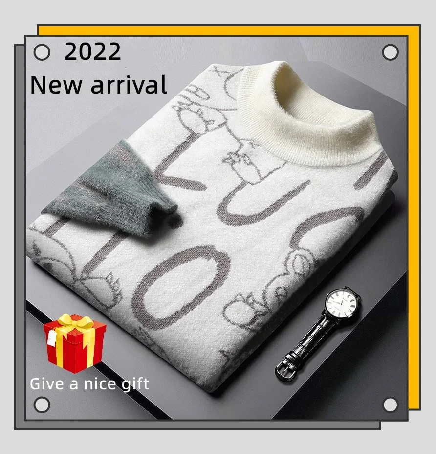 

Designer2023 New Original Style Men's Knitting Pullover Round Neck Thickening Wool Sweater Warm Fashion Men's Clothing Autumn