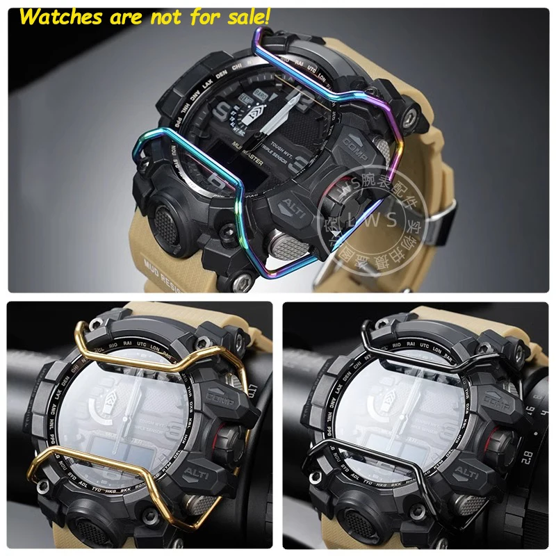 Фото Для часов Casio Big Mud King GWG-1000, бампер из нержавеющей стали для GG-1000 GWG100, маленький корпус Mud King, защитная планка, столкновение №4
