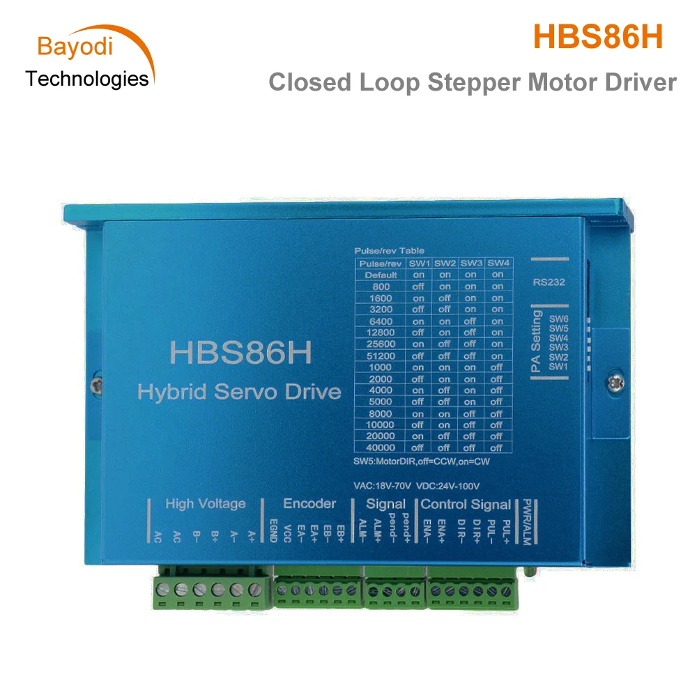 Гибридный сервопривод HBS86H 86 с замкнутым контуром Драйвер шагового двигателя RS232