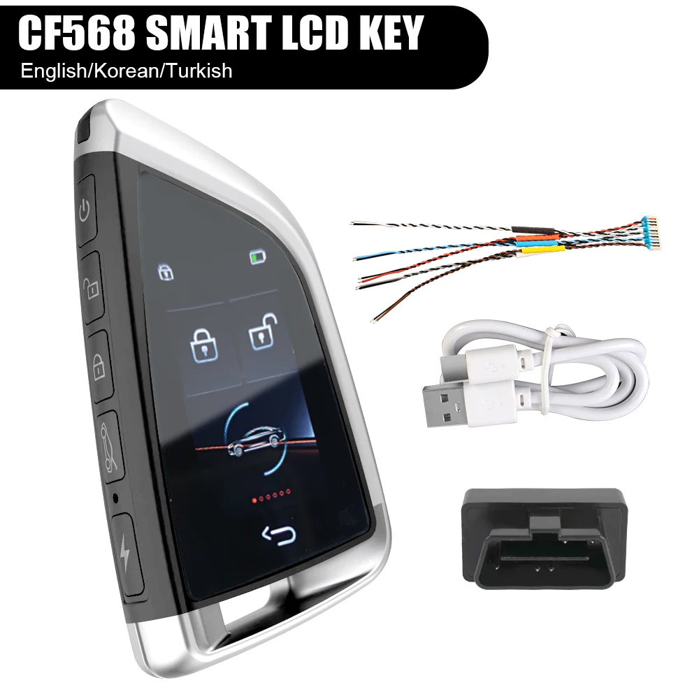 

Universal English Korean Turkish CF568 Modified Smart Car LCD Key for BMW For Kia For Benz For Ford