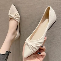 2022 fashion brand womens ballet flat shoes spring summer pointed toe comfortable office ladies work driving single shoes