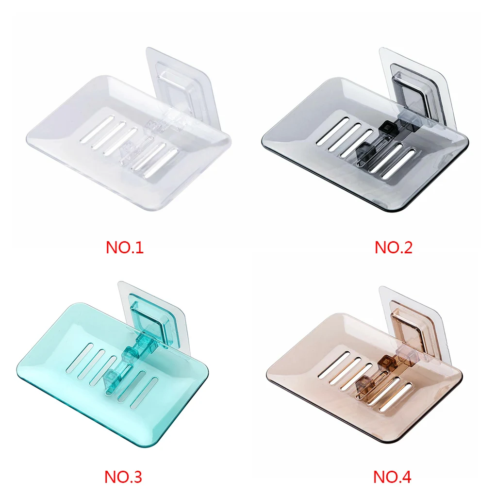 

Soap Drain Stand Transparent Free-punching Holder Bathroom Kitchen Container Wall Mounted Rack