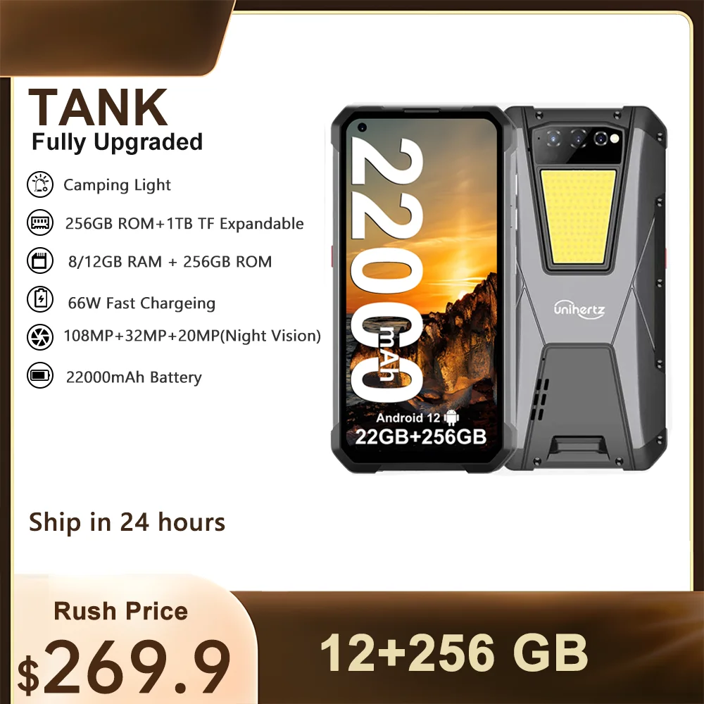 Прочный смартфон Unihertz TANK, 22000 мАч